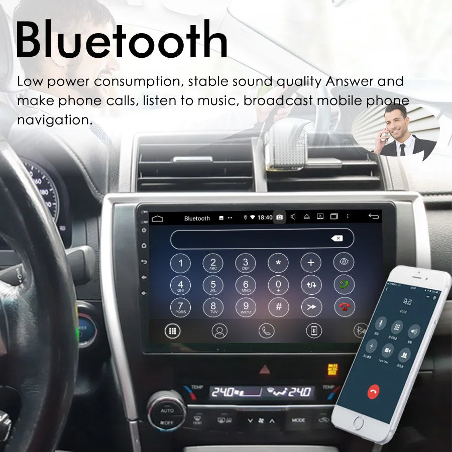 For Toyota Camry 7 XV 50 55 2014 - 2017 US EDITIONe 128GB Android 13 Multimedia Video Play | AUTOKITSHOP