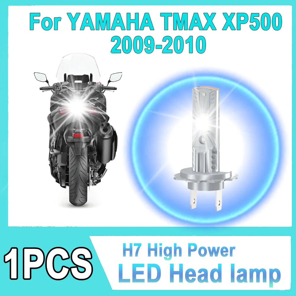 H7 LED Motorcycle Headlight Canbsu Plug And Play Super Bright 6000K White Moto Front Light