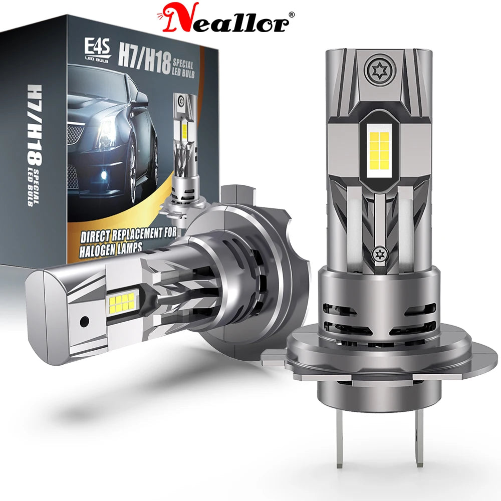 2x H7 Led Canbus No Error Headlights White Lights Diode Bulb 12v Car Driving Running Lamp
