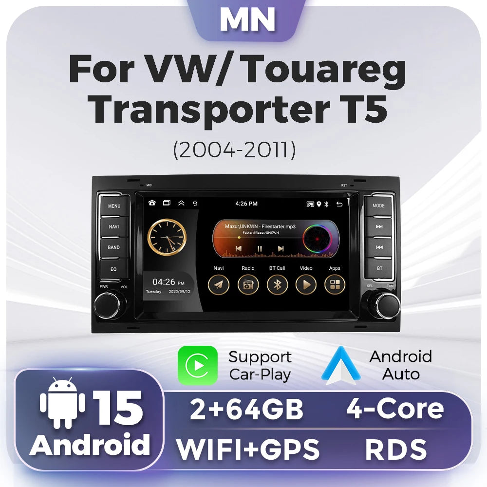 Android 13 Car Radio for Volkswagen VW Touareg T5 Transporter 2002-2011 Carplay Android AU | AUTOKITSHOP