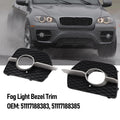 Car Fog Light Bezel Trim Fog Lamp Grill Trim Scratch Proof Long Lasting 51117188 for E72 E71 X6 2008-2014 - Automotive L