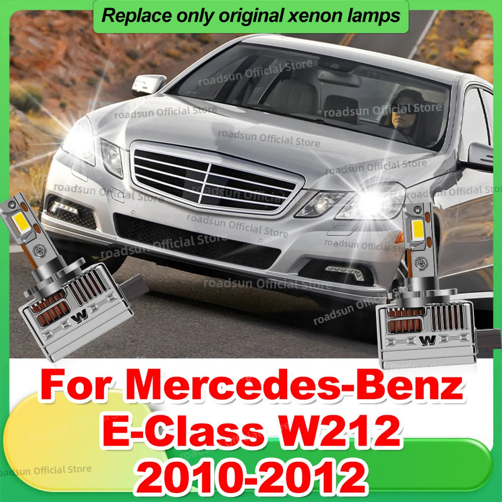 50000LM Led Car Headlights HID Canbus 1:1 Xenon Lights For Mercedes Benz E Class W212 2010