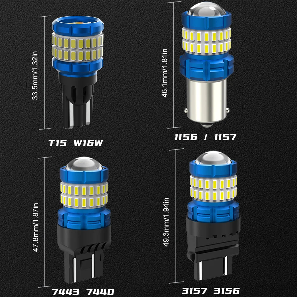 2-Piece LED Interior Light Kit for AENVTOL 2pcs Canbus T15 W16W P21W BA15S LED Backup Reverse L - Canbus Error-Free B...