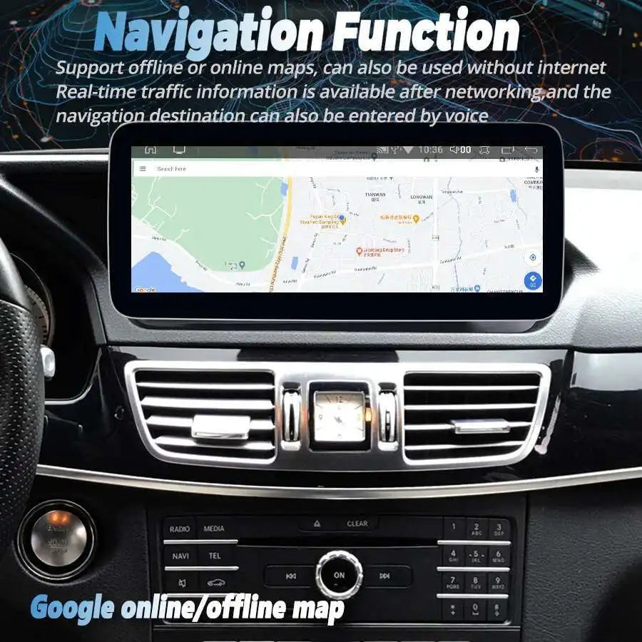 NTG 5.0 Android 13 256GB Car Radio Multimedia Video Player GPS Navigation For Benz E Class