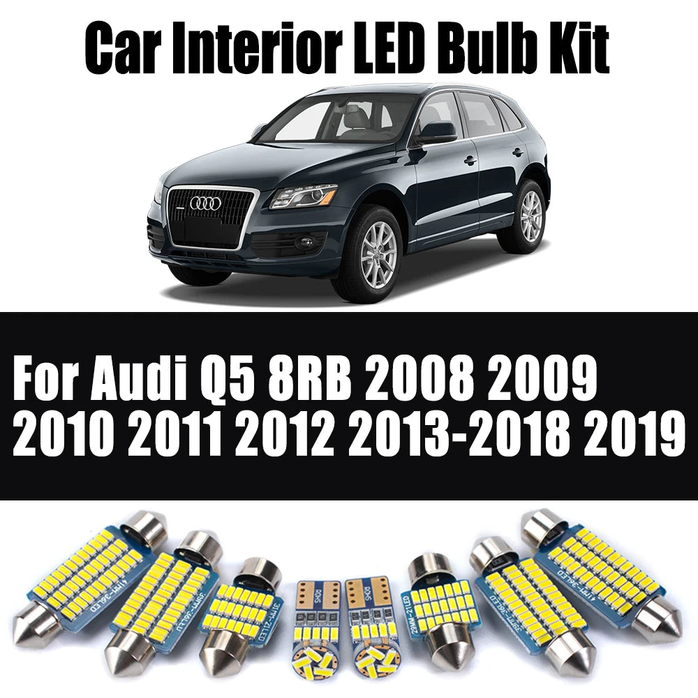 16-Piece LED Interior Light Kit for Audi Q5 8RB 2013-2019 - Canbus Dome Map Door Trunk Bulbs | AUTOKITSHOP