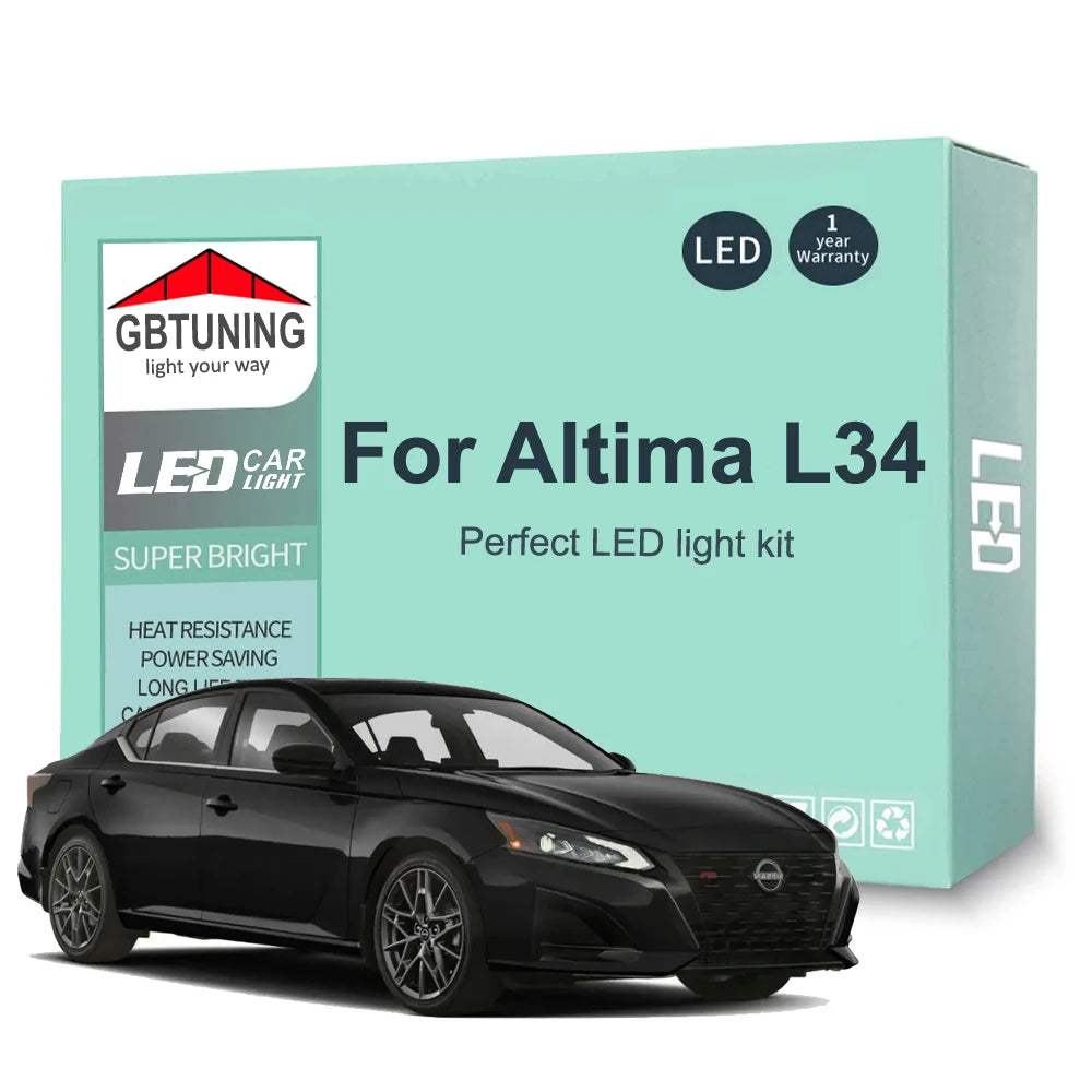 13-Piece LED Interior Light Kit for Nissan Altima L34 - Canbus Error-Free Bulbs | AUTOKITSHOP