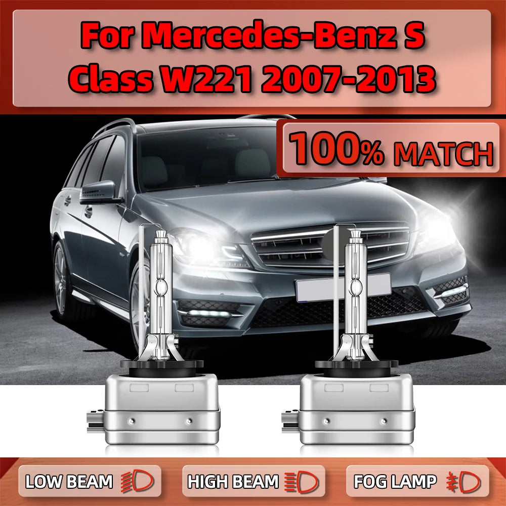 HID D1S Xenon Headlight Bulbs 35W 20000LM Super Bright Xenon Lights 12V For Mercedes-Benz
