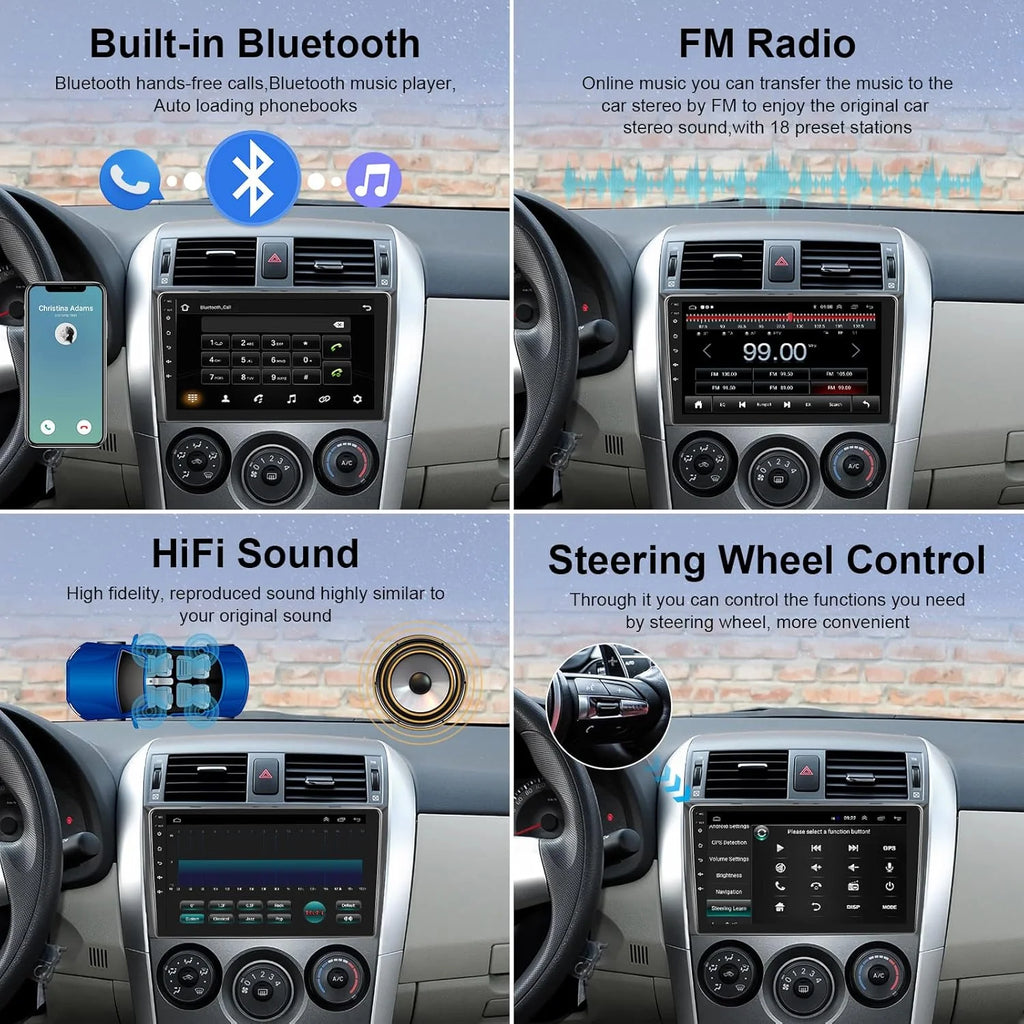 Android 16 Carplay Auto Qualcomm 2K QLED Screen Car Radio Player For Toyota sequoia 2014 -