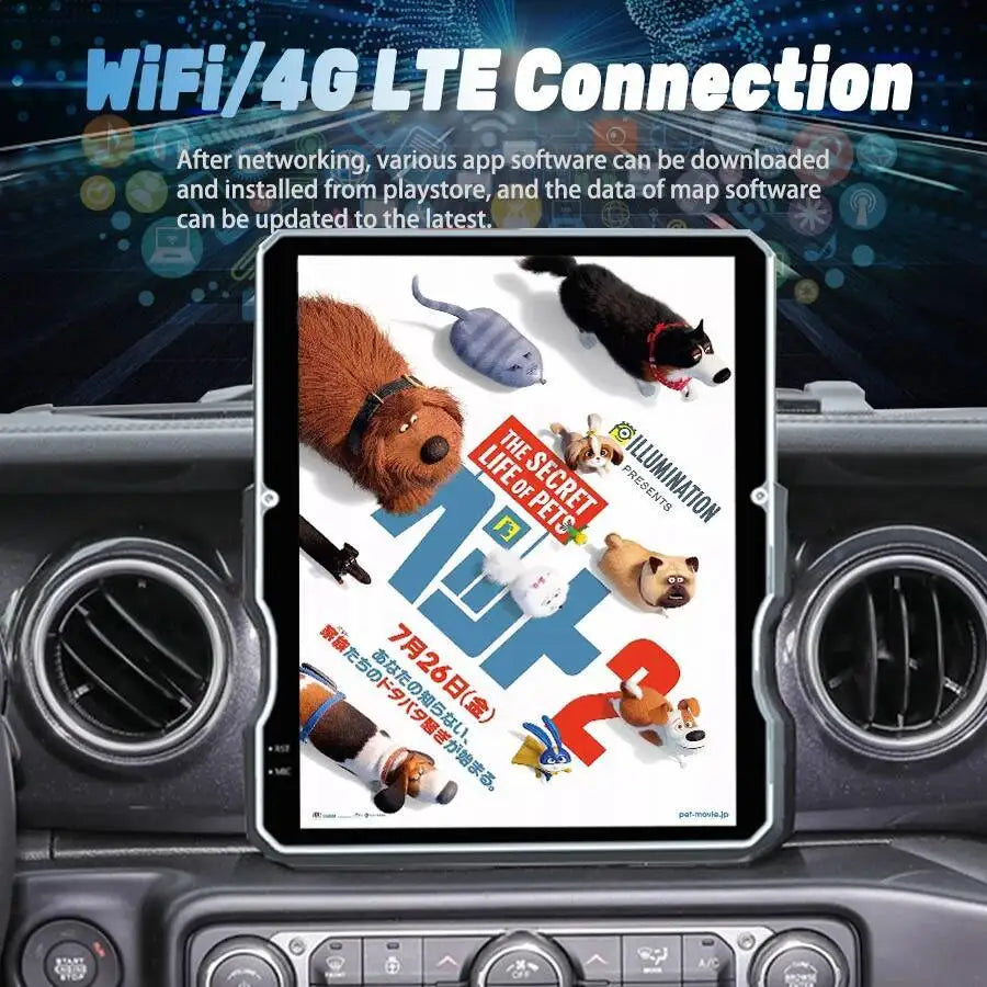 12.1inch Android15 Car Radio For Jeep Wrangler JL Gladiator Pickups JT 2018-2023 Head Unit | AUTOKITSHOP