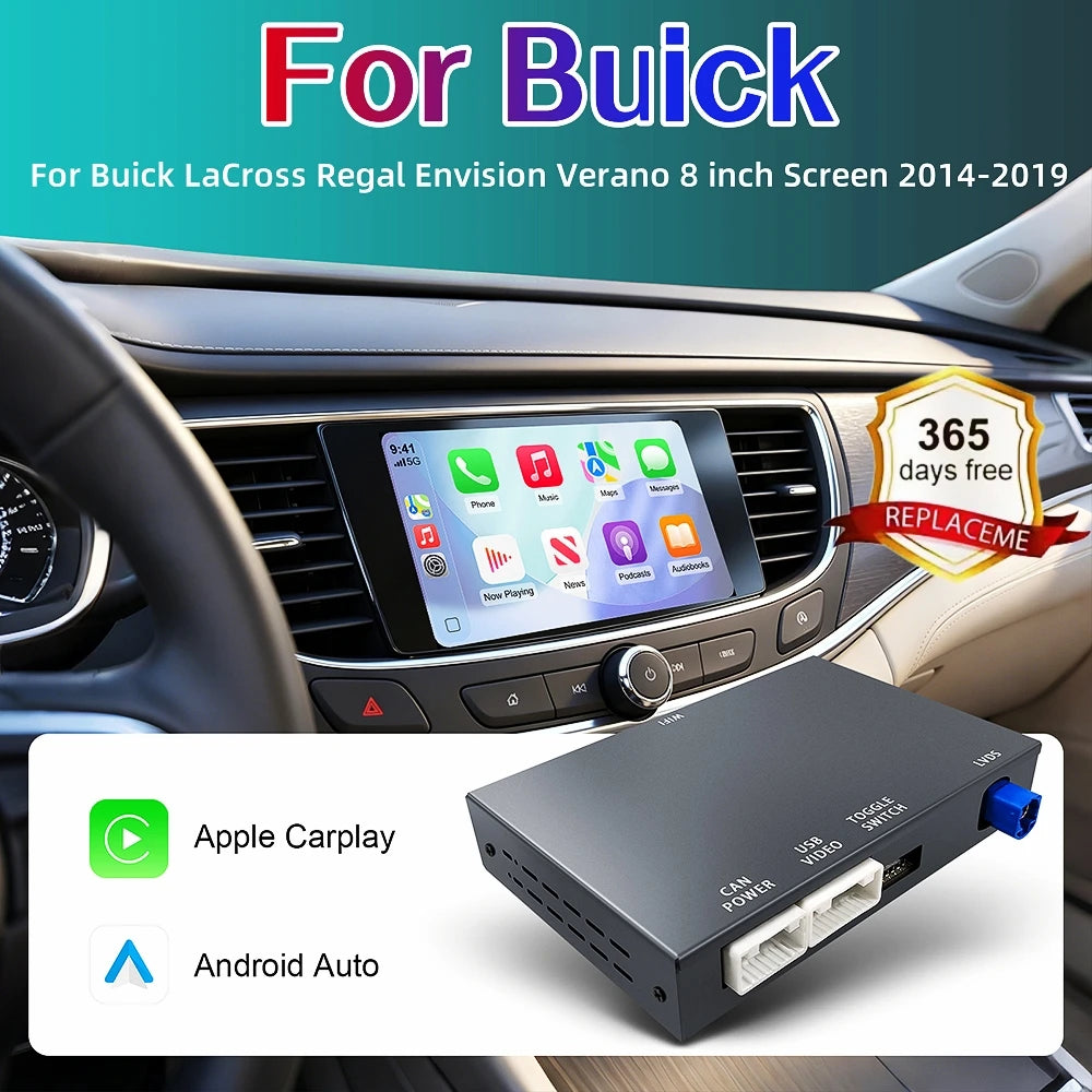 Wireless CarPlay Android Auto Decoder Box For Buick LaCross Regal Envision Verano 2014-201 | AUTOKITSHOP