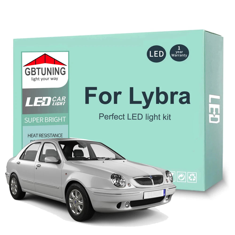 9-Piece LED Interior Light Kit for Lancia Lybra - Canbus Error-Free Bulbs | AUTOKITSHOP