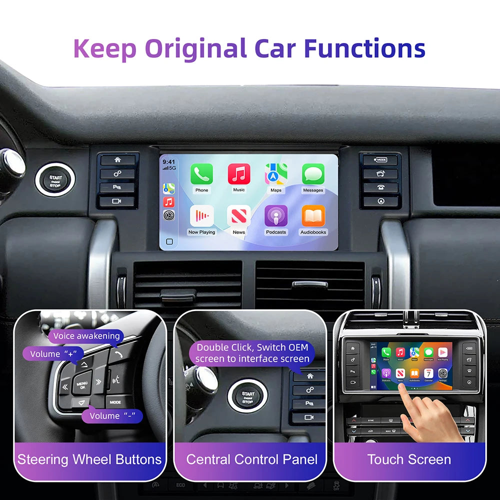 Wireless Carplay Android Auto for Land Rover Jaguar Harman Bosch Discovery 4 Aurora Freela