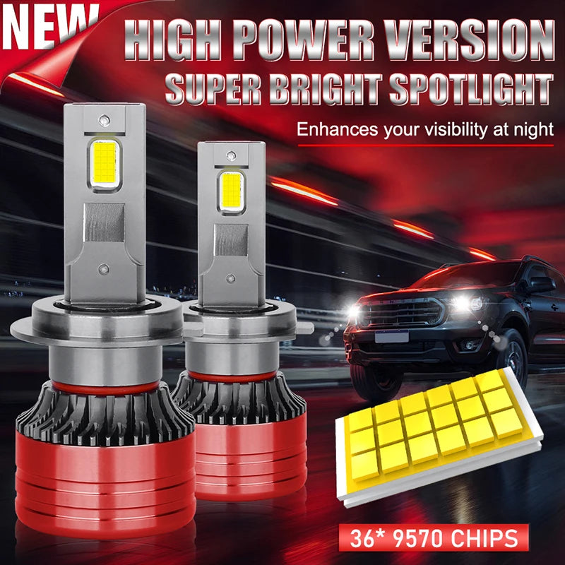 Car Headlight H4 H7 LED H11 9005 9006 H1 HB3 9012 HIR2 Auto Bulbs 1300W 130000LM Light Lam