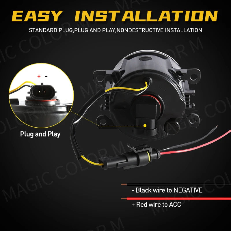 Angel Eye Fog Light For Ford Focus Fusion Fiesta Ranger C-Max Transit Tourneo EcoSport Edg | AUTOKITSHOP
