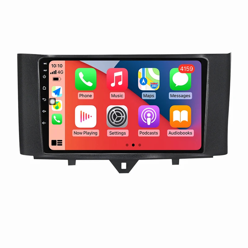9'' Fascia for BENZ Smart Fortwo 2011 2012 2013 2014 2015 2 Din Car Radio Frame Dash Fitti | AUTOKITSHOP
