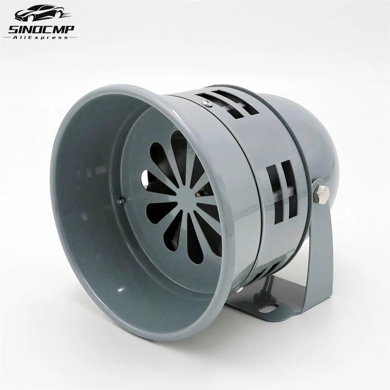 12v 300db Gray Electric Motor Driven Air Raid Air Horn Siren Alarm 420Hz For Truck Cars SU