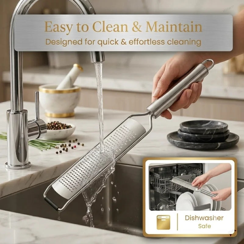 Double Sided Stainless Steel Cheese Grater Lemon Zester Garlic Ginger Shredder Slicer Non-slip H - Automotive LED Light