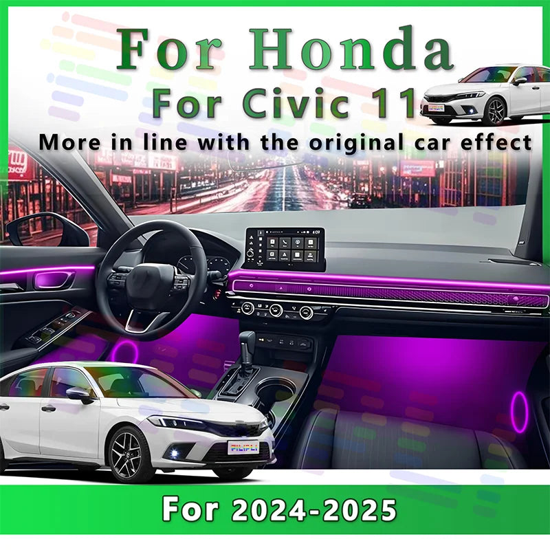 RGB - Ambient Light - for Honda Civic - App Control - Car Interior Lighting | AUTOKITSHOP