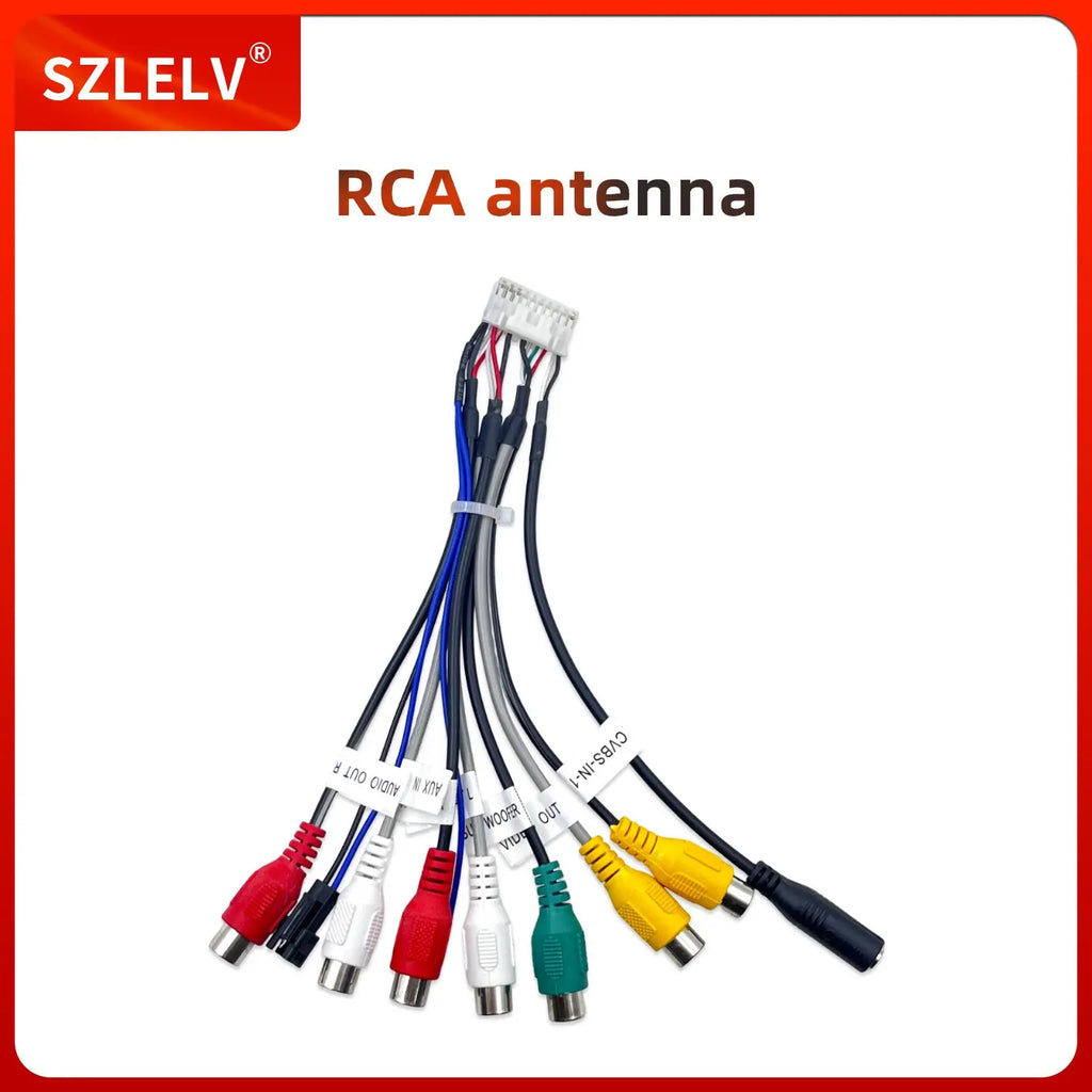 Universal 20 Pin RCA Cable for Android Car Stereo Radio Subwoofer Amp Output AUX Adapter W