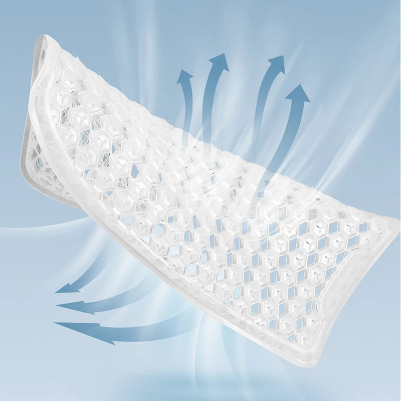Car Gel Cushion Honeycomb Design Summer Car Gel Seat Cushion Breathable Thread Seat Pad Elastic  - Automotive LED Light