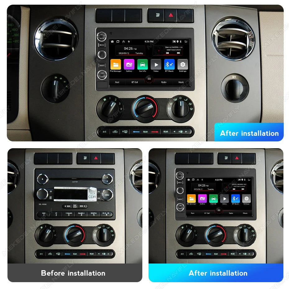 For Ford F150 F250 F350 Fusion Mustang Explorer Edge Focus Android 15 Car Radio Central Mu