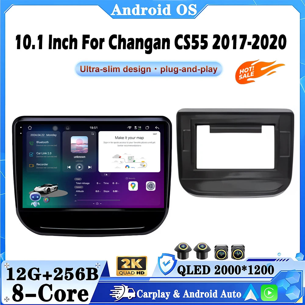 10.1 Inch Android 16 for Changan CS55 2017-2020 Car Radio Player CarPlay Video Navigation
