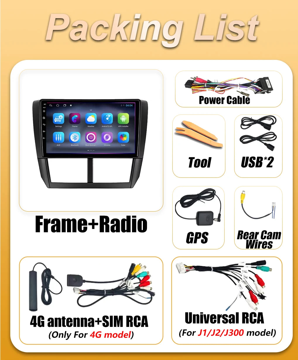 Android 16 Car Radio For Subaru Forester 3 SH 2007-2013 For Impreza GH GE Autoradio Stereo | AUTOKITSHOP