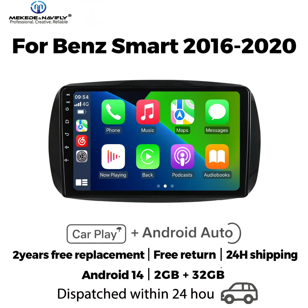 MEKEDE&NAVIFLY Android 14 Intelligent carplay system For Mercedes Benz Smart 453 Fortwo 20
