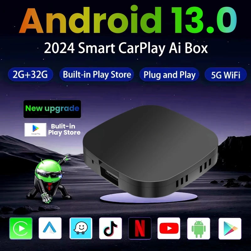 2024 CarPlay Smart Ai Box Android Wireless CarPlay Android Auto Adapter For Netflix For Yo | AUTOKITSHOP