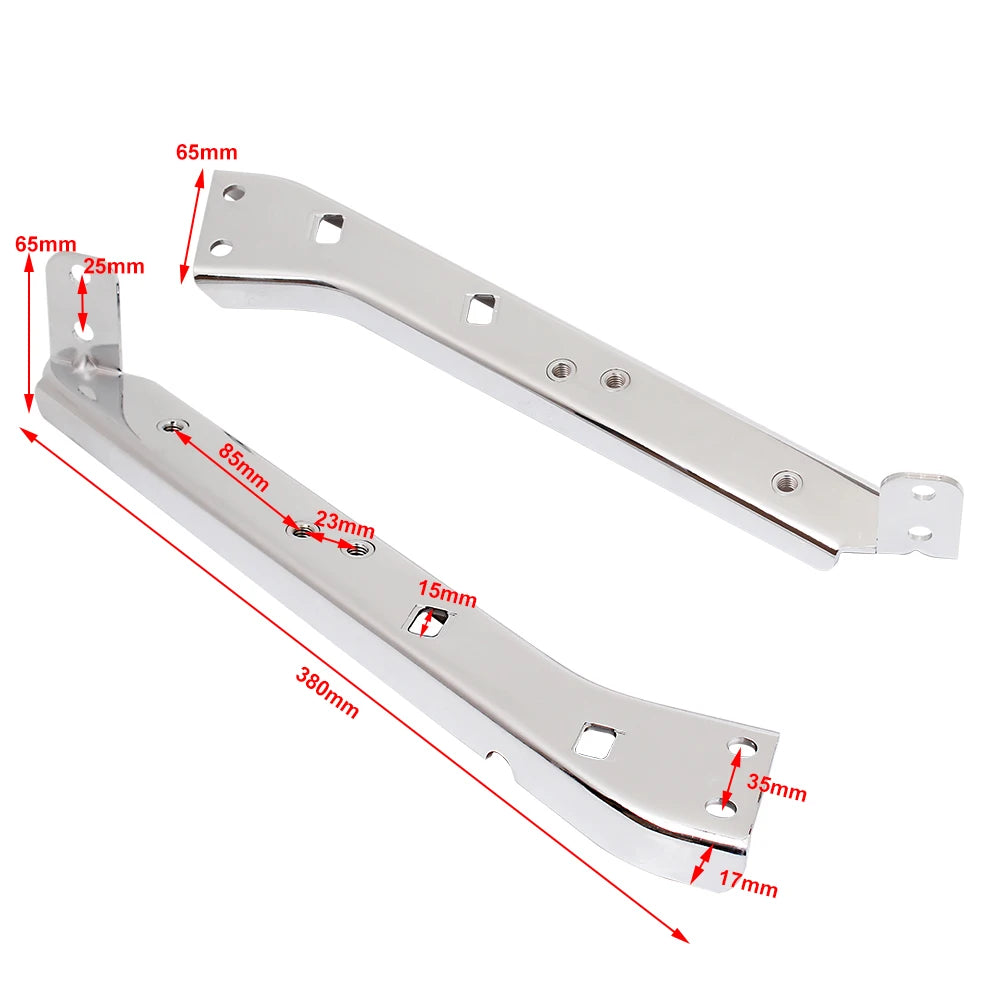 Drag Heavy Duty Saddlebag Support Chrome Brackets For Harley Electra Glide Road Glide Road King  - Automotive LED Light