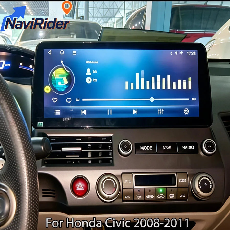 12.3inch Android 15 Head Unit For Honda Civic 2008-2011 Stereo Auto Radio Car GPS Navigati