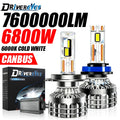 6800W H7 H4 Led 7600000LM Headlight Canbus H11 H1 9005 9006 HB3 HB4 9012 HIR2 6000K Ultra