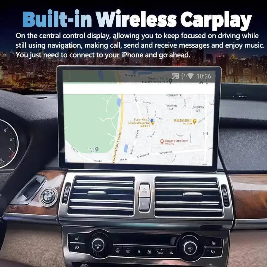 S 13.3inch Android 15 Carplay Auto Car Radio For Bmw X5 E70 X6 E71 CCC CIC Autoradio Stere | AUTOKITSHOP