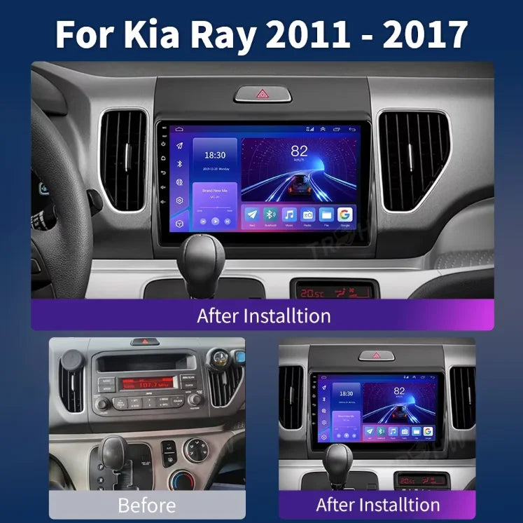 Auto All In One Android 16 For KIA Ray 2011 - 2017 Car Radio Carplay Multimedia Video Play