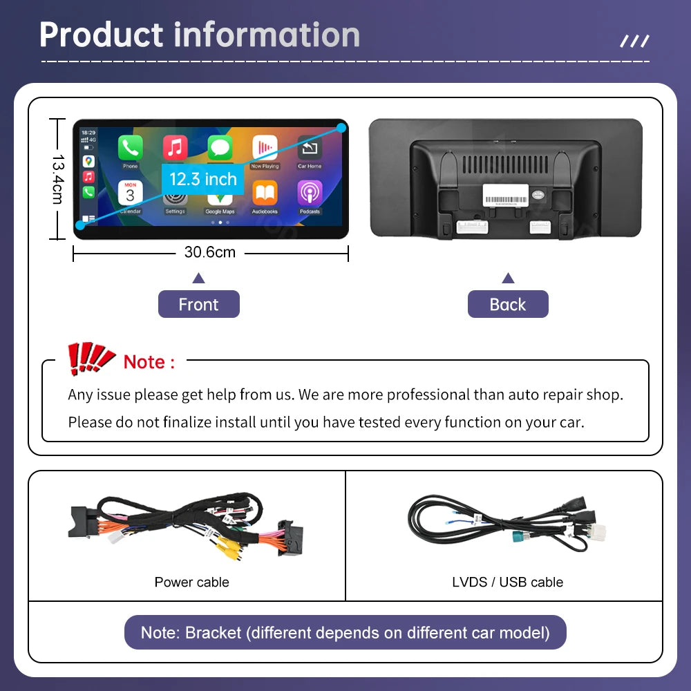 CN 12.3" Linux Touch Screen for Mercedes Benz W205 GLC C V Class V447 GLA CLA NTG5.0 2015-