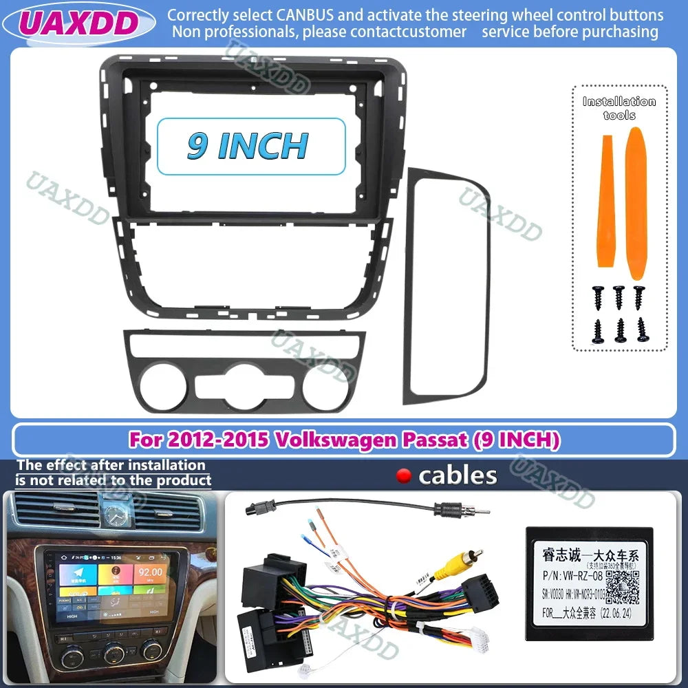 9 Inch Car Frame Fascia Adapter Android Audio Radio Dash Fitting Panel Kit For VW Volkswag
