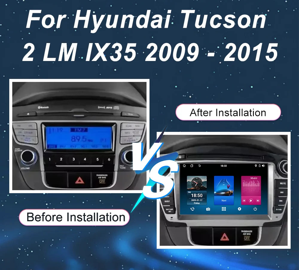 Radio Android Car For Hyundai Tucson 2 LM IX35 2009-2015 Auto Multimedia Dash Cam Player S