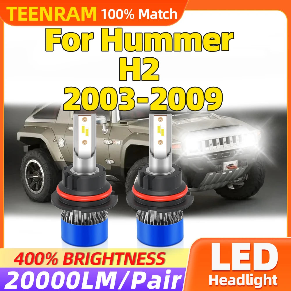 120W Canbus Car Headlight Bulbs 6000K White 12V Auto Lamps 20000LM High Power For Hummer H