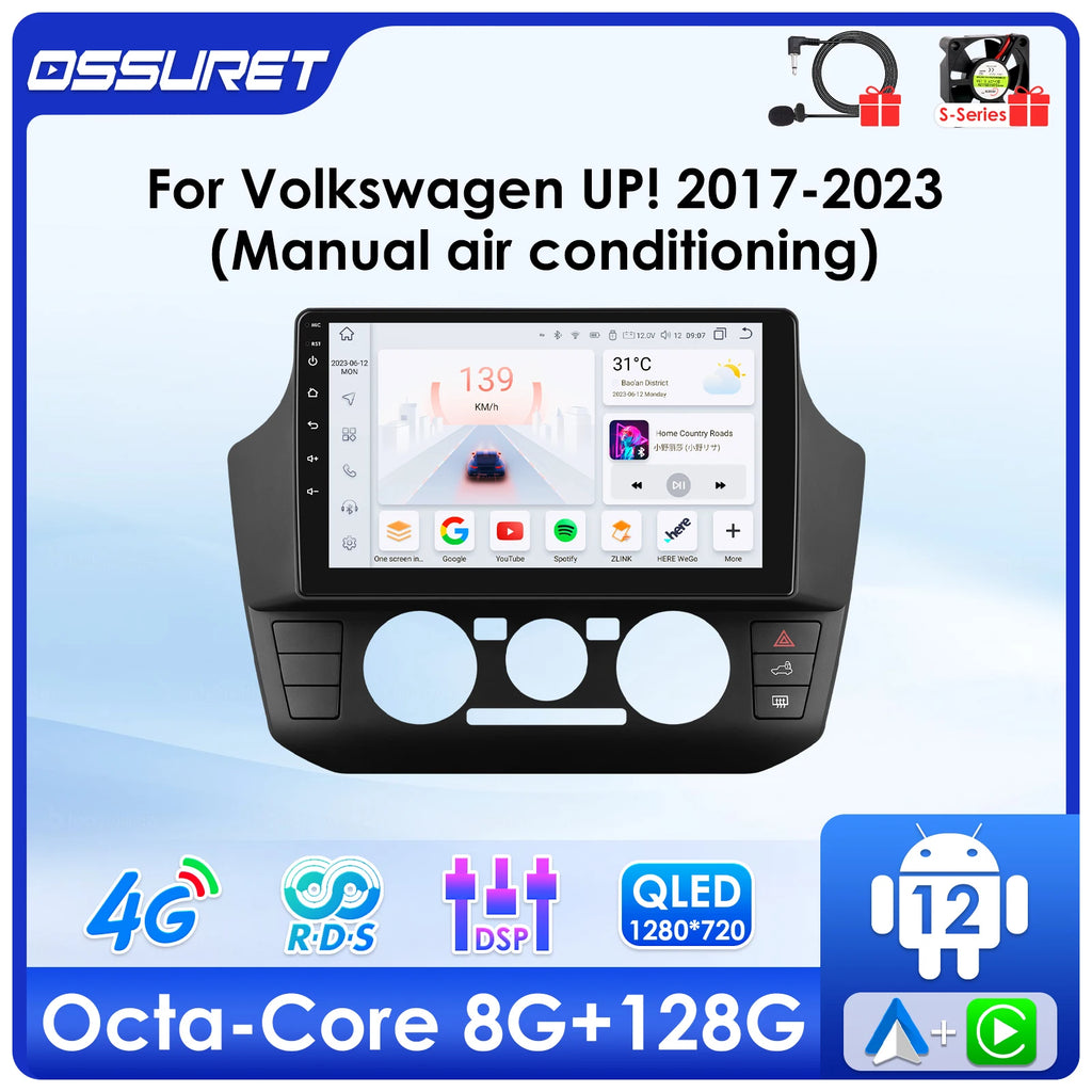 2DIN Android 13 Auto Car radio For Vw Volkswagen UP 2017-2023 4G Carplay Autoradio multime