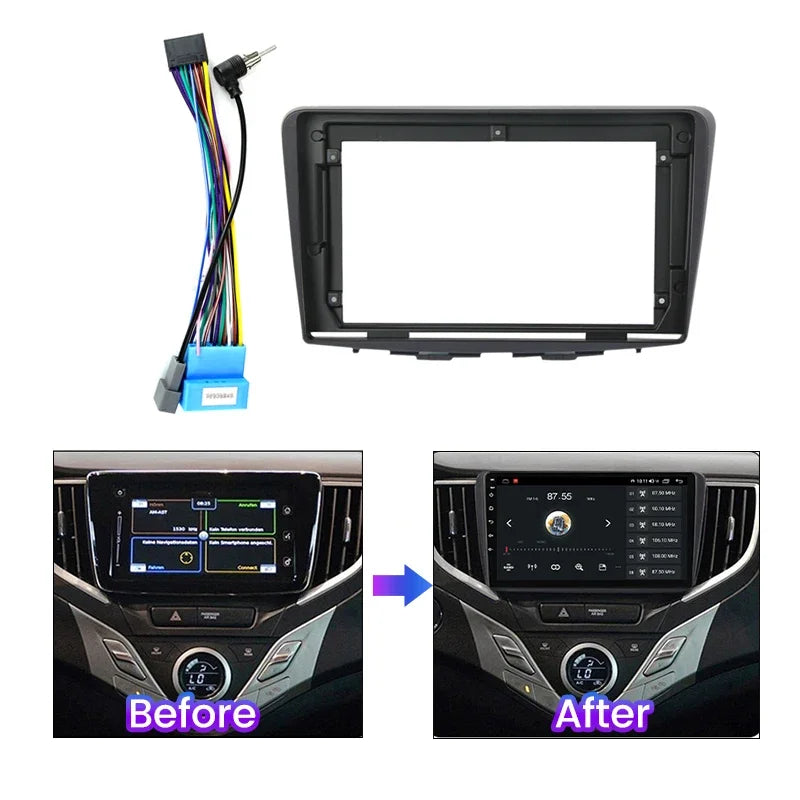 9 Inch Car Radio Fascia for SUZUKI Baleno 2015-2018 GPS MP5 Stereo Dash Board Cover Androi | AUTOKITSHOP