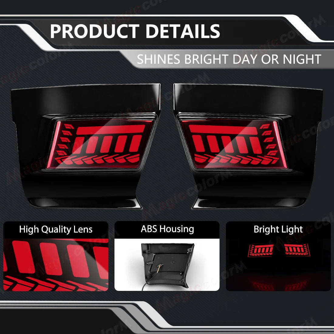 LED Rear Bumper Reflector Lights For Toyota Land Cruiser 250 Prado LC250 2024 2025 Warning | AUTOKITSHOP