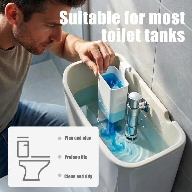 Slow Release Hanging Toilet Bowl Cleaner Box Solid Dispenser Spare Part For Toilet Tank Prolong  - Automotive LED Light
