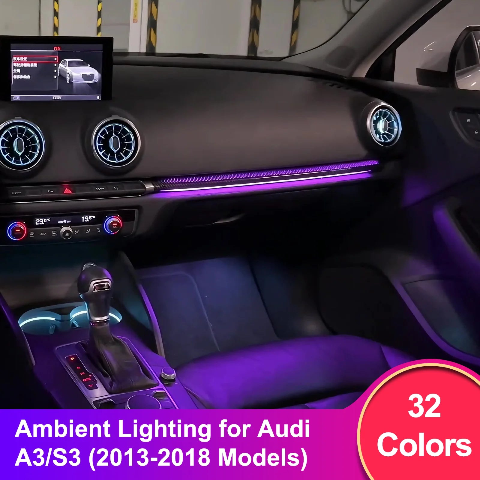 RGB - Ambient Light - for Audi RS3 A3 2013-2025 - Car Interior Lighting