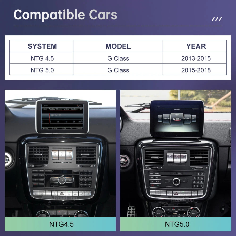 Linux Touch Screen for Mercedes Benz G Class W463 2013-2018 GPS With Wireless Carplay Andr | AUTOKITSHOP