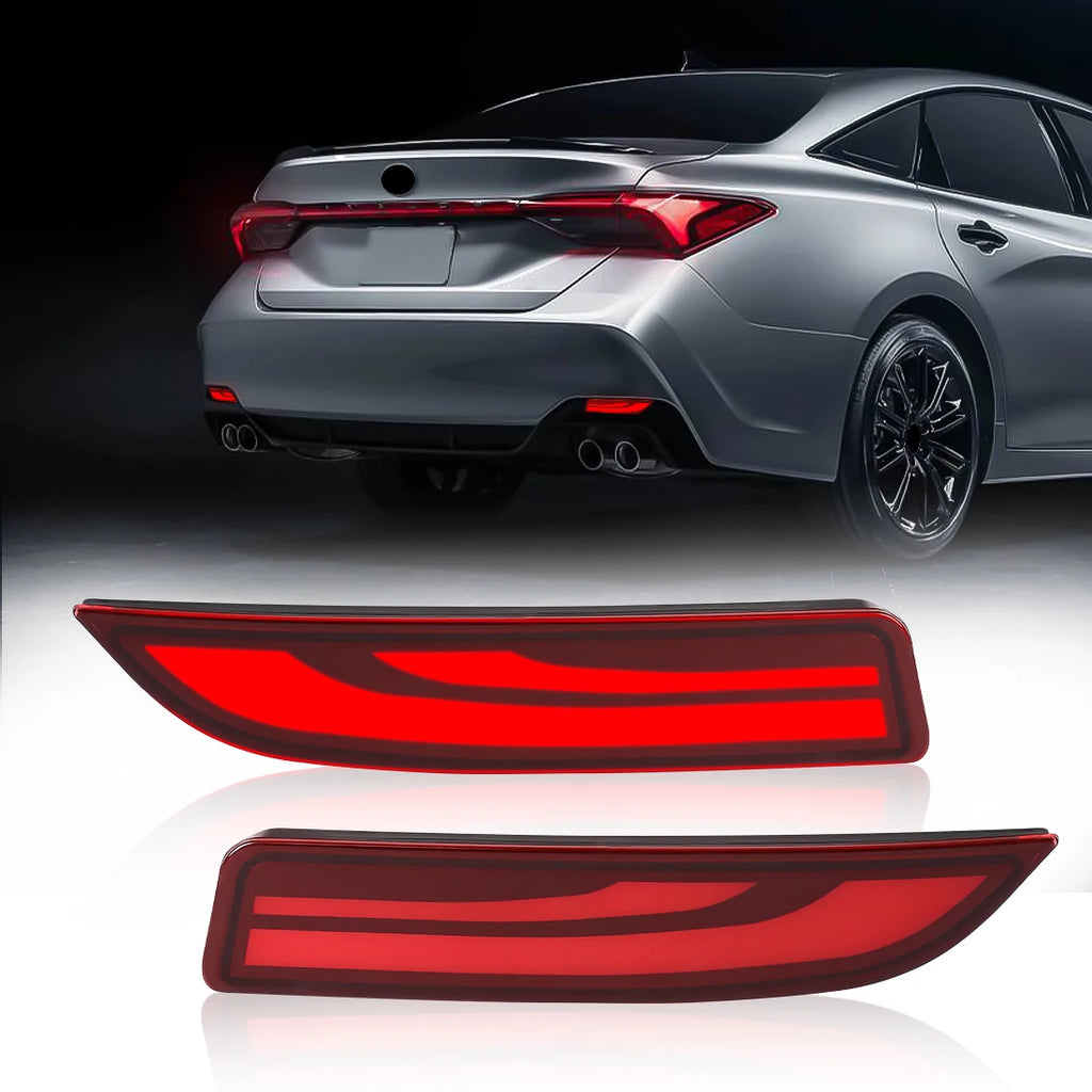 LED Rear Bumper Reflector Light For Toyota Avalon 2019 2020 2021 2022 Brake Warning Dynami | AUTOKITSHOP