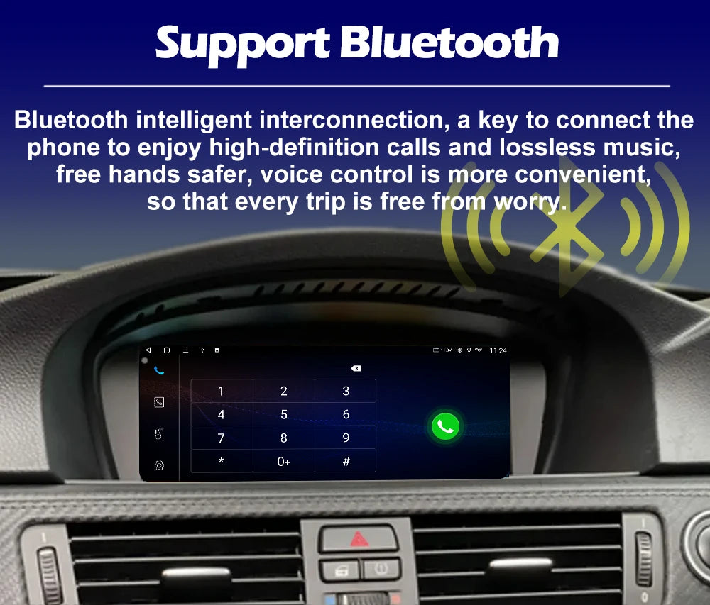For BMW 5/3 Series E60 E61E62 E63 E90 Car Radio Multimedia Player Monitor Stereo Navigatio