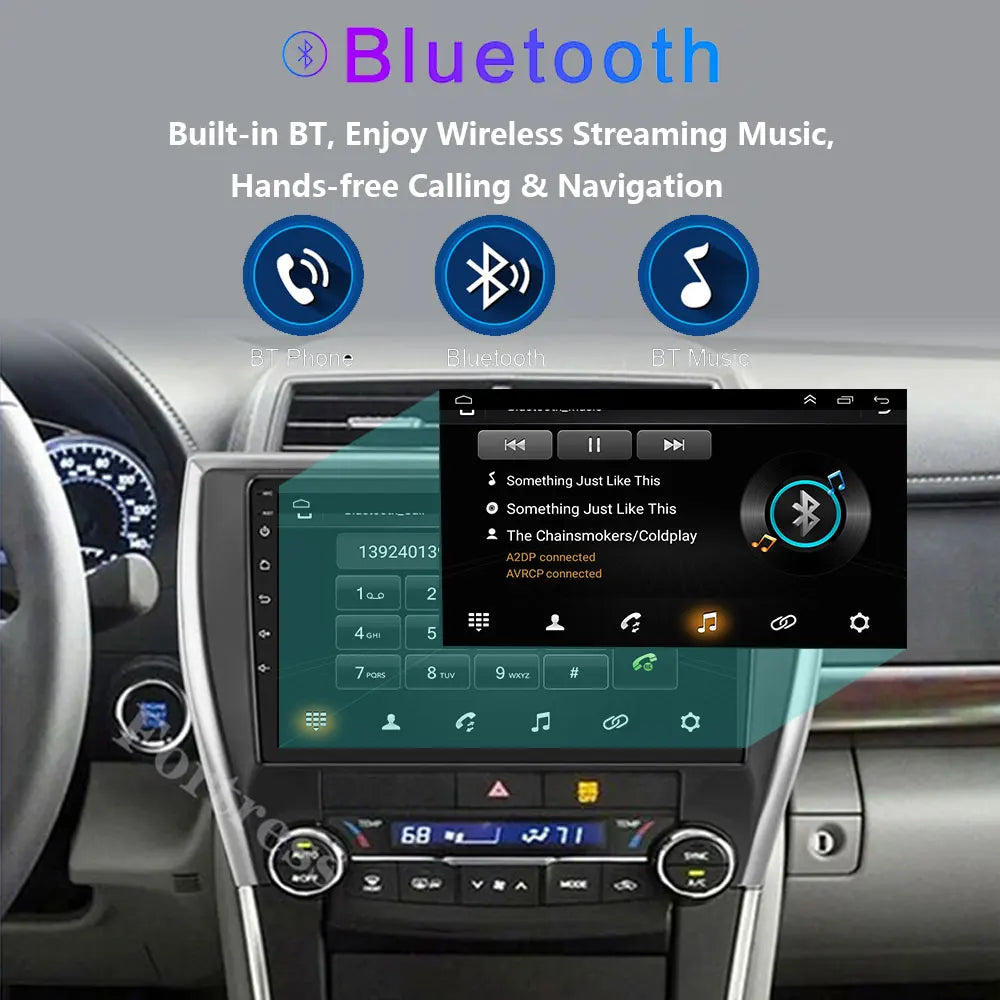 Android 16 Carplay Auto Car Radio For Toyota Camry 7 XV 50 55 2012 - 2017 Navigation GPS M