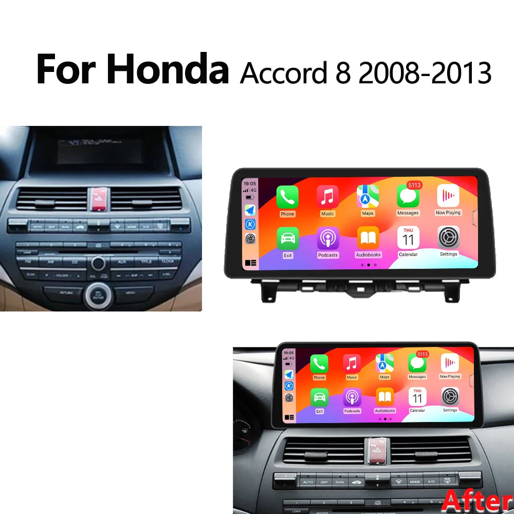 12.3-inch Car Radio Plug and Play For Honda Accord 8 2008 2009 - 2013 Multimedia Player Wi | AUTOKITSHOP