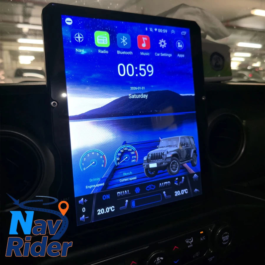 12.1inch For Jeep Wrangler JL Gladiator Pickups JT 2018-2023 Multimedia Player Stereo Car