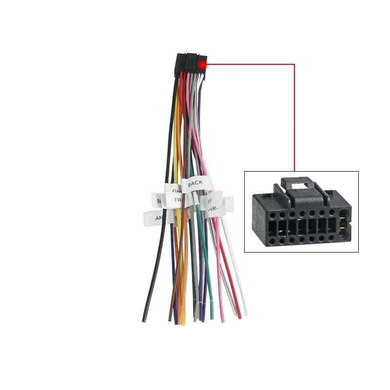 16 Pin Wiring Harness Adapter for Android Modified Car Radio 16P Plug ISO Connector Conver | AUTOKITSHOP